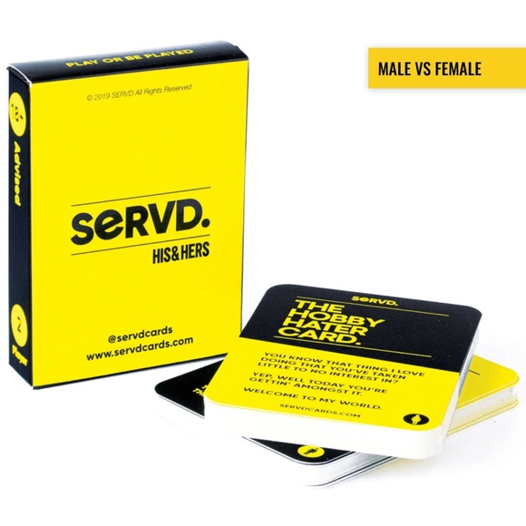 SERVD. HIS & HERS. The Hilarious Real-life Card Game. - Picture 9 of 10